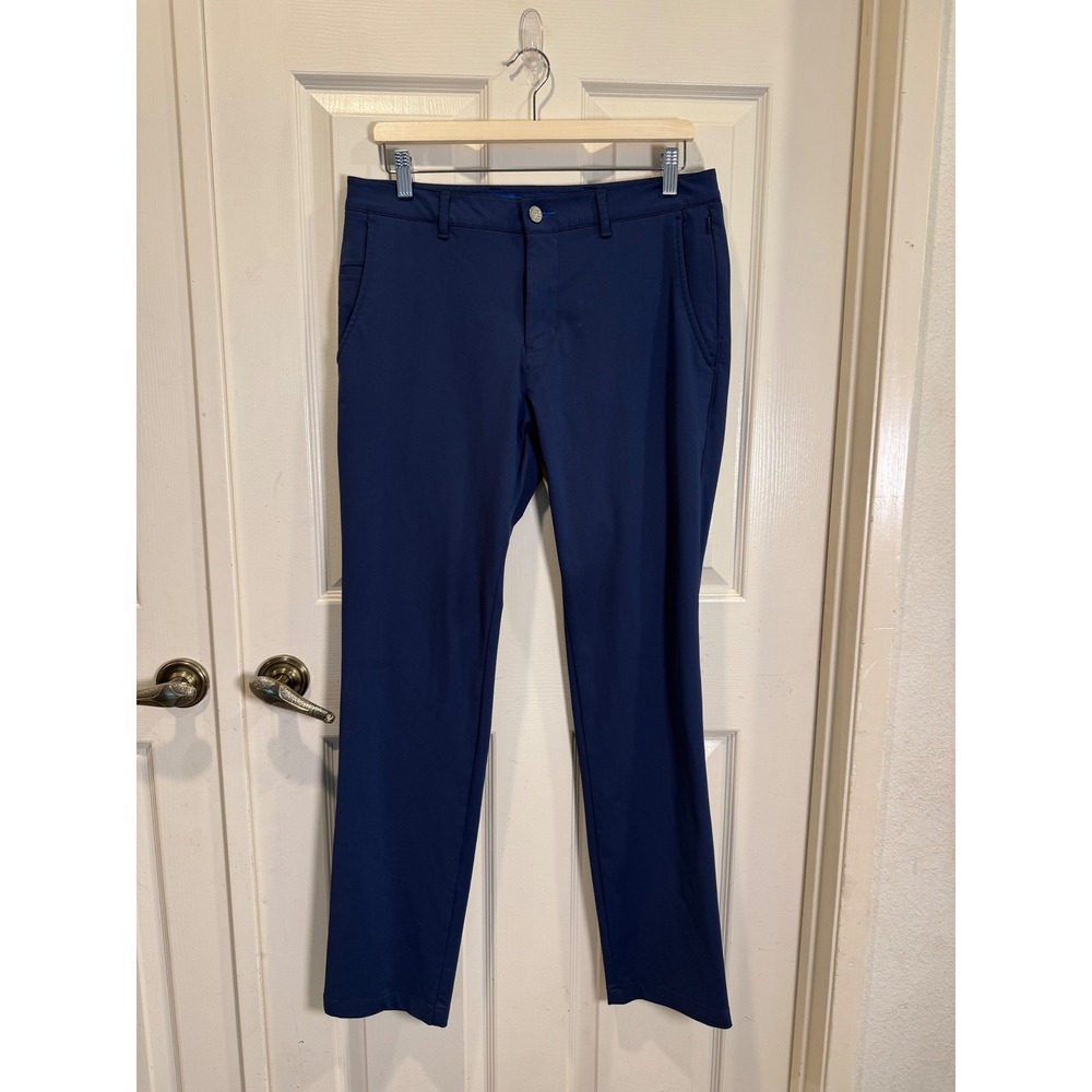 Twillory Mens Performance Pants Navy Blue Tailored Fit 32x34 Tech Chino Trouser